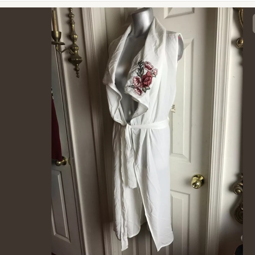 IKY & ME LG KIMONO ROBE STYLE TIE WAIST DUSTER